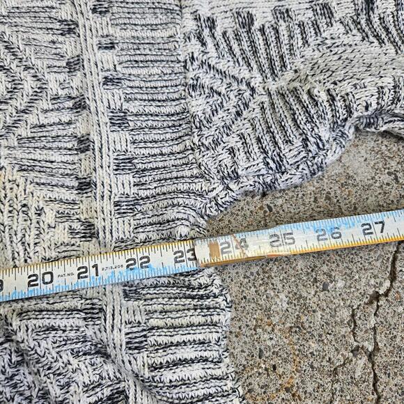 Vtg 90s Abstract Diamond Geometric All Over Pattern Knit Fair Isle Sweater L/ XL - Picture 5 of 6